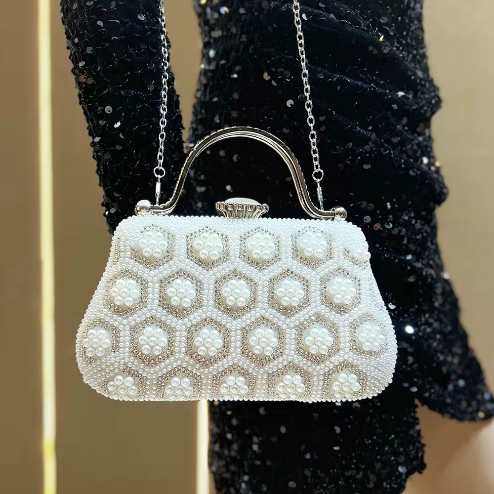 Clarabelle Pearl Clutch Bag